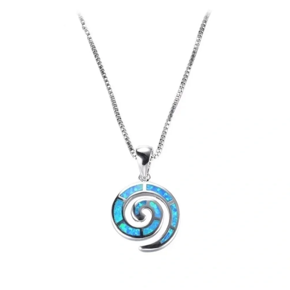 Sterling Silver Swirl Necklace - Picture 1 of 3